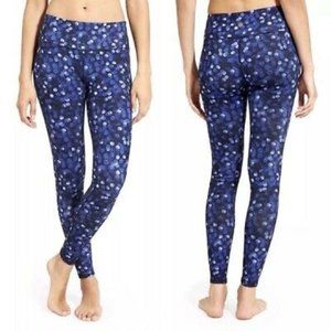 Athleta Chaturanga Navy Blue Dot Leggings